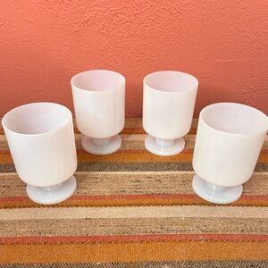 4Pc Vintage Lucite George Briard Pedestal Tumblers
